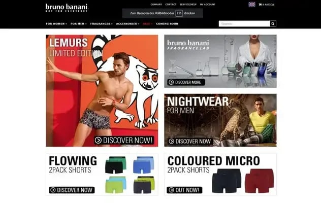 Bruno banani website