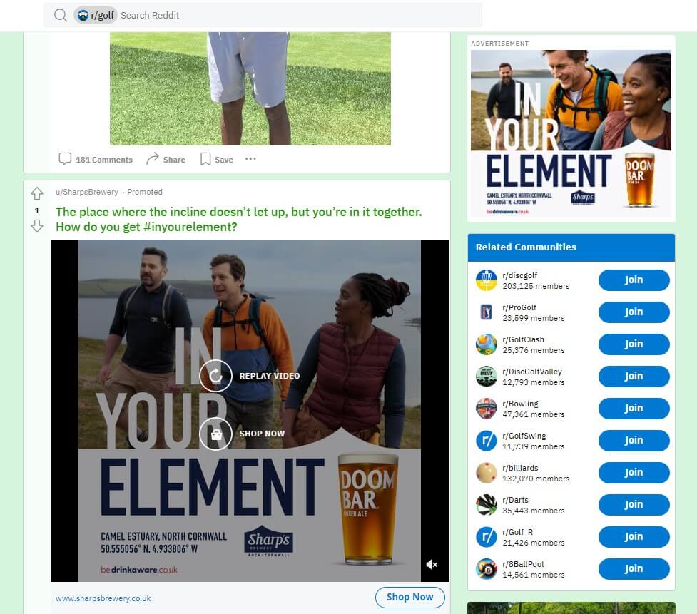 ads in reddit communities