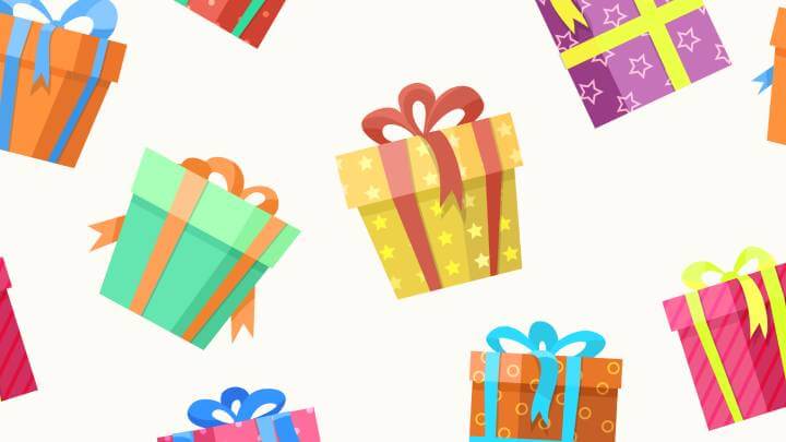 many gift boxes 