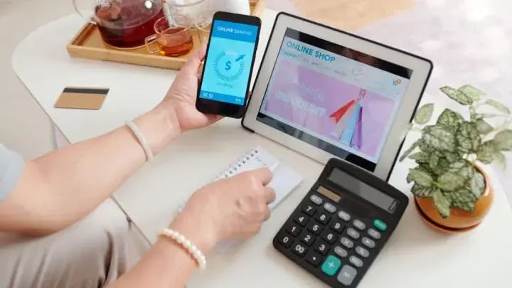 person browsing an online shop