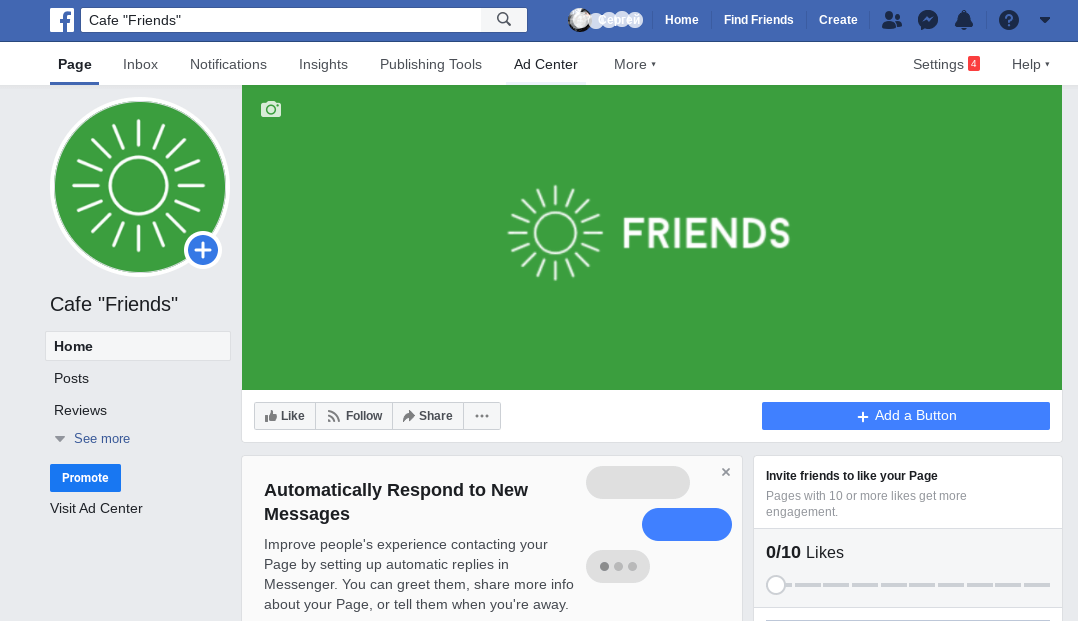 creating a facebook business account step 4