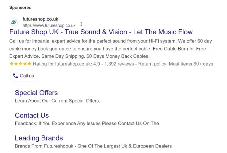 Seller ratings in Google Ads