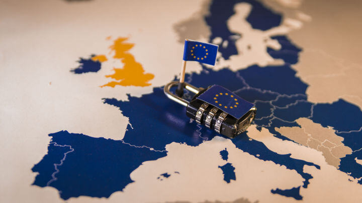 padlock on europe