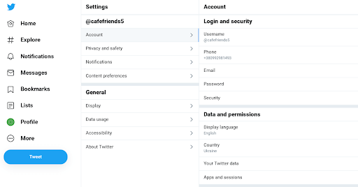 creating a twitter business account step 4